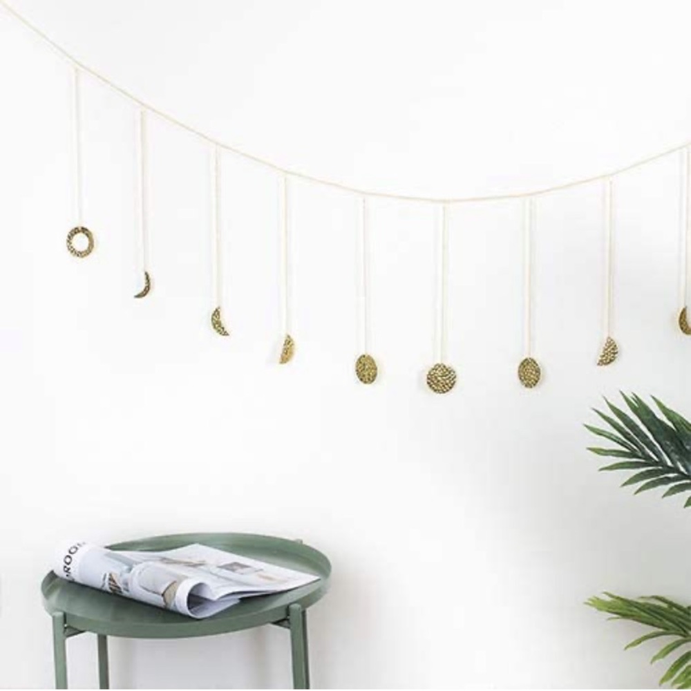 Gold 9 Moon Phase Wall Decor